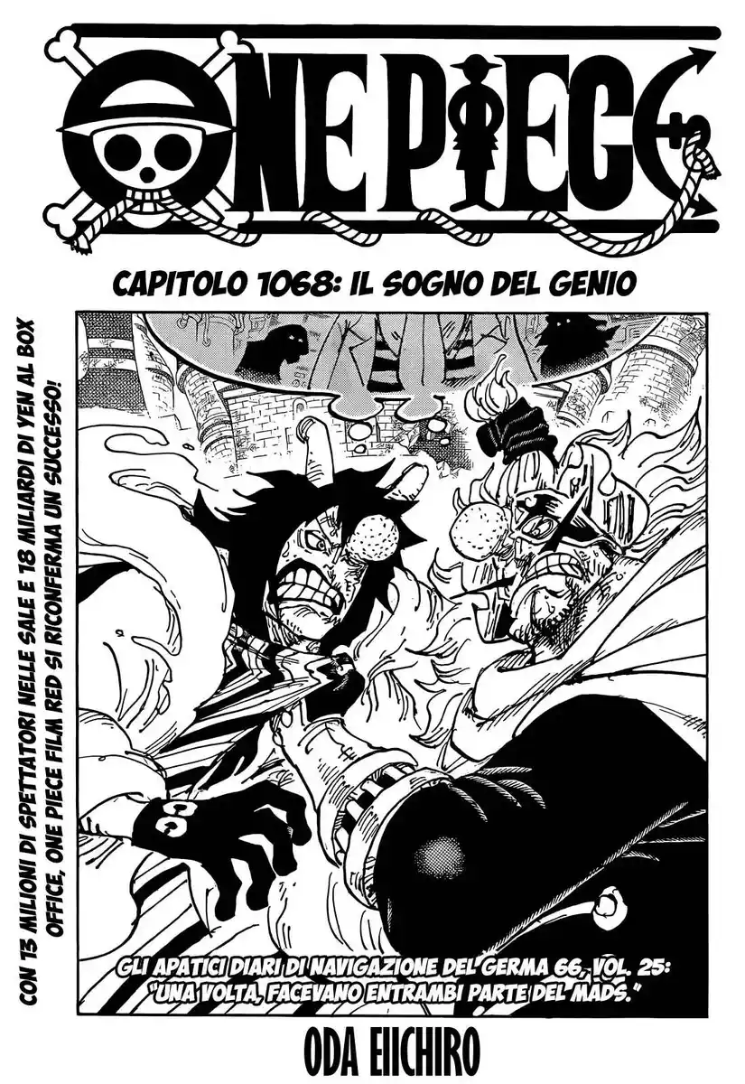 One Piece Capitolo 1068 page 1