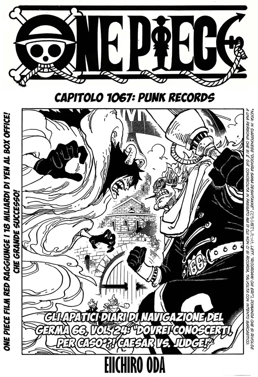 One Piece Capitolo 1067 page 1