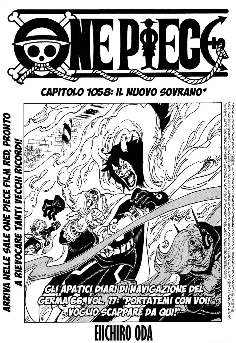 One Piece Capitolo 1058 page 1