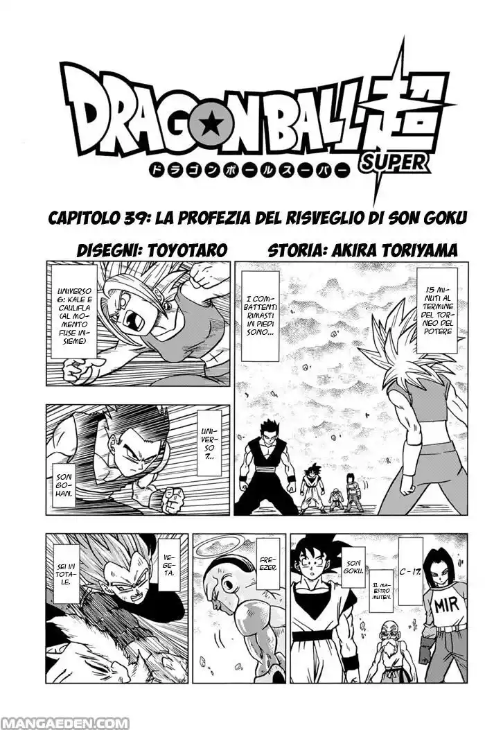 Dragon Ball Super Capitolo 39 page 1