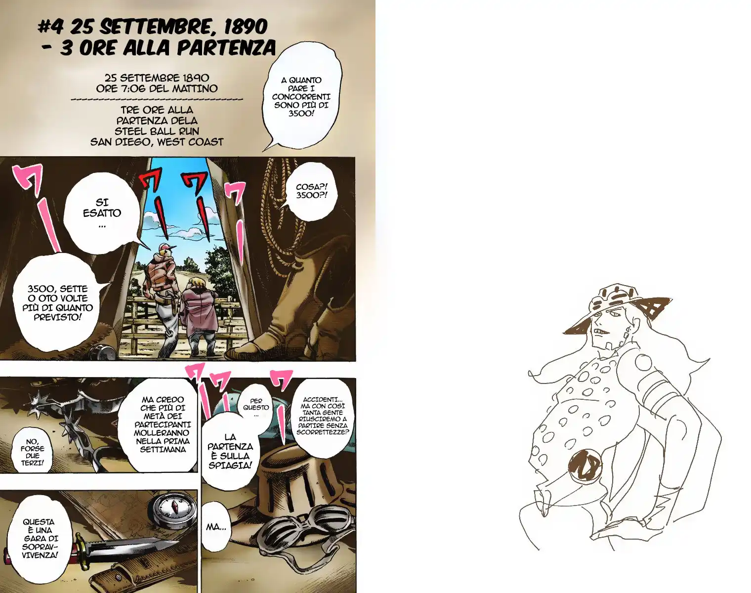 JoJo's Bizarre Adventure Part 7 - Steel Ball Run (Official Colored) Capitolo 04 page 1