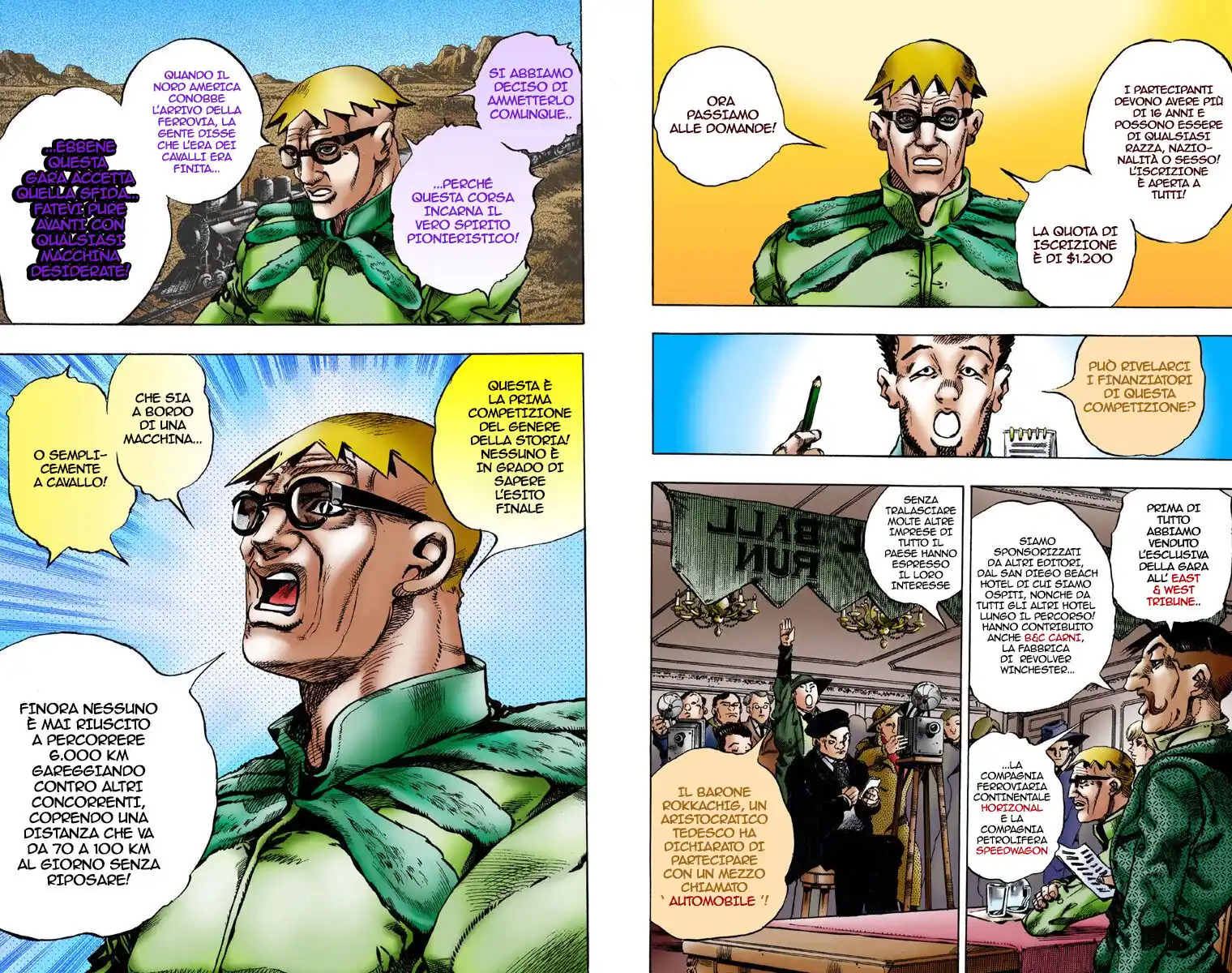 JoJo's Bizarre Adventure Part 7 - Steel Ball Run (Official Colored) Capitolo 01 page 20