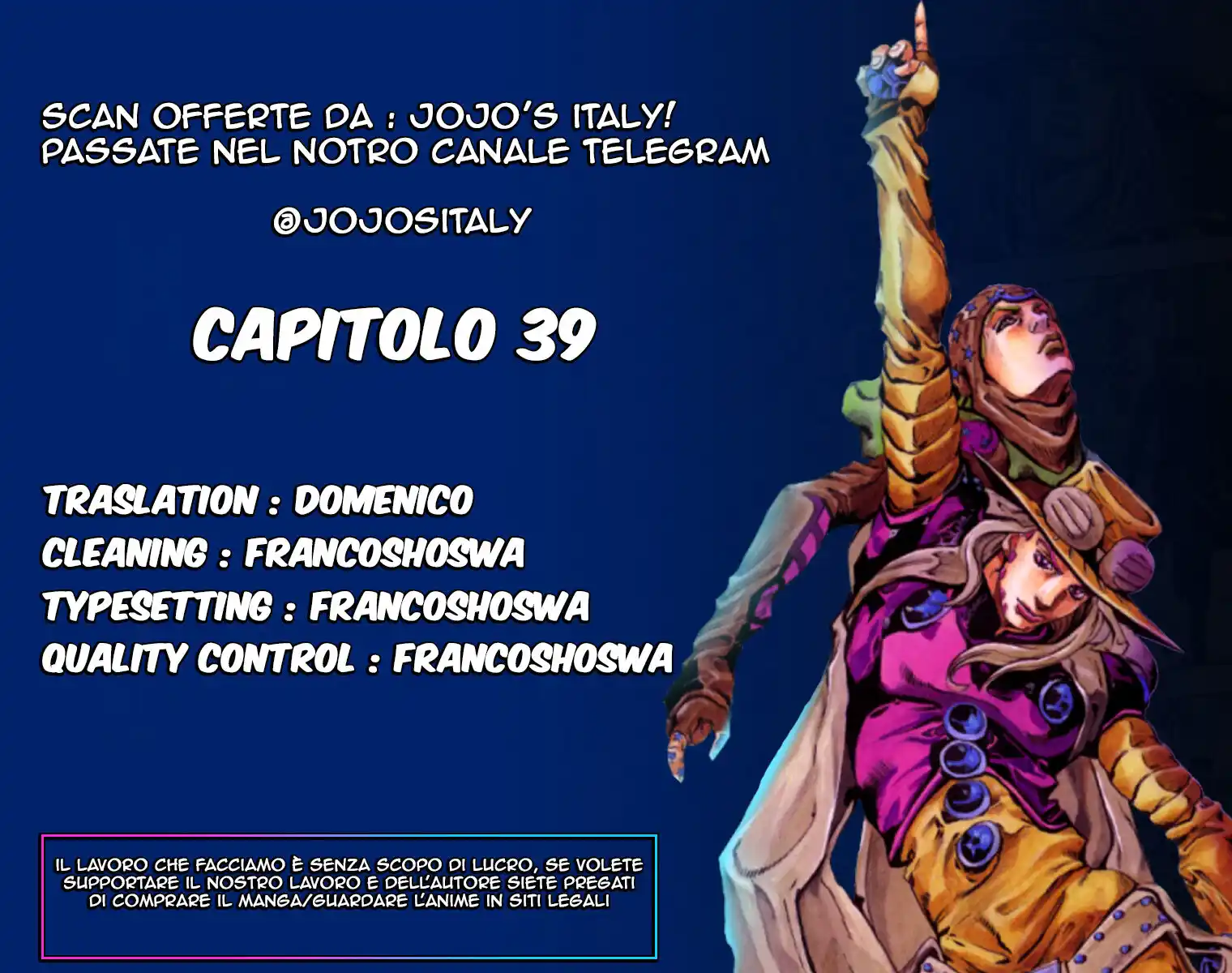 JoJo's Bizarre Adventure Part 7 - Steel Ball Run (Official Colored) Capitolo 39 page 1