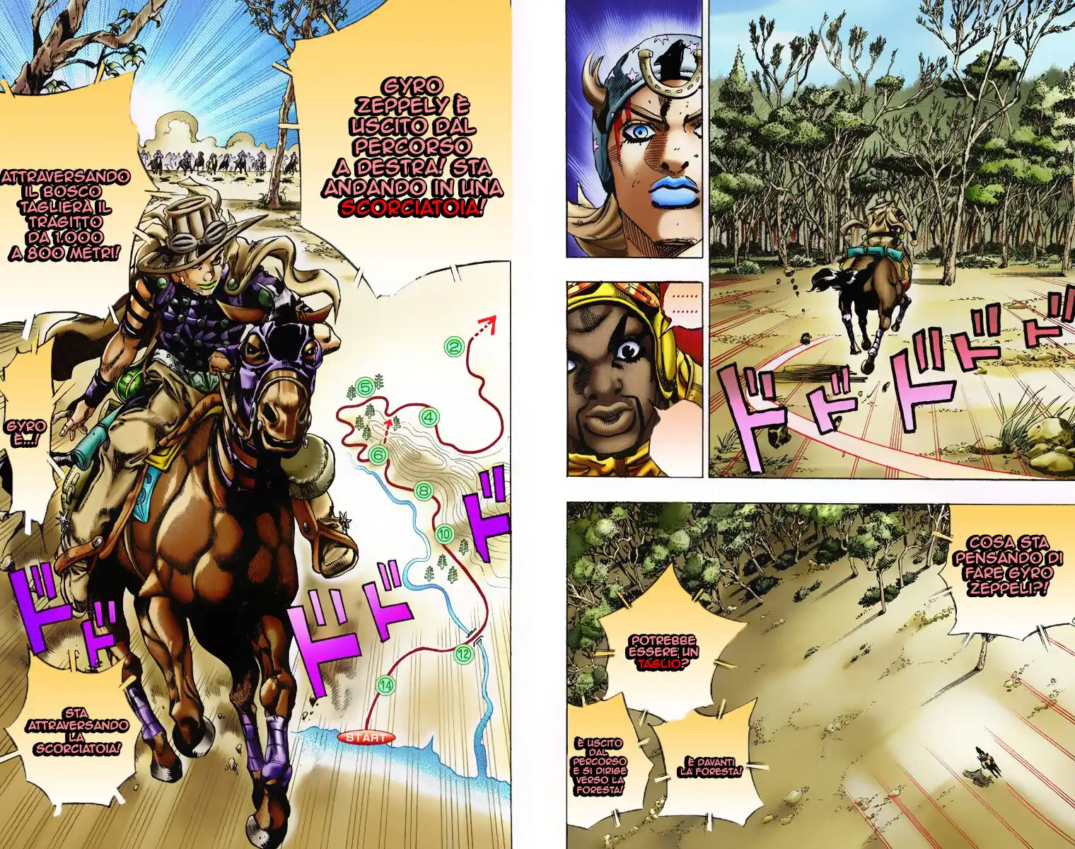 JoJo's Bizarre Adventure Part 7 - Steel Ball Run (Official Colored) Capitolo 07 page 12