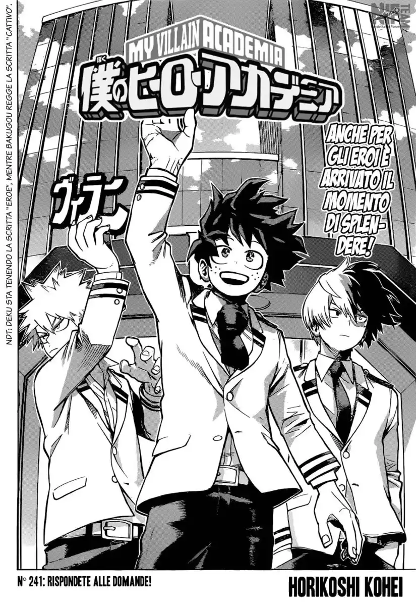 Boku no Hero Academia Capitolo 241 page 3