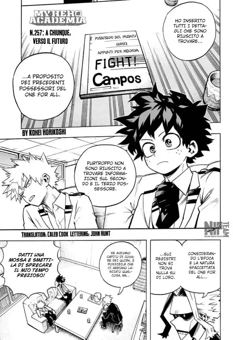 Boku no Hero Academia Capitolo 257 page 2