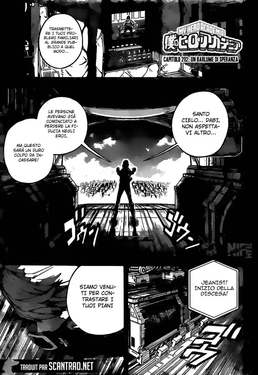 Boku no Hero Academia Capitolo 292 page 1