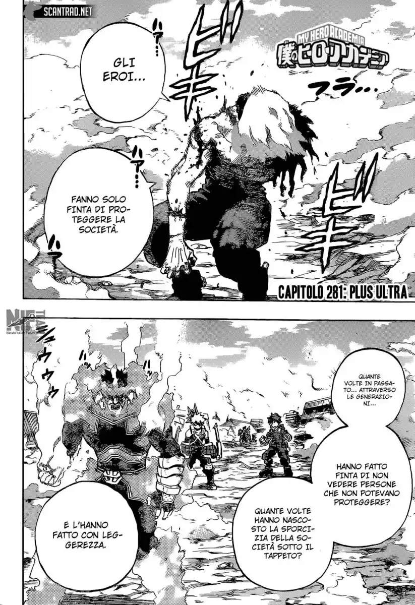 Boku no Hero Academia Capitolo 281 page 3