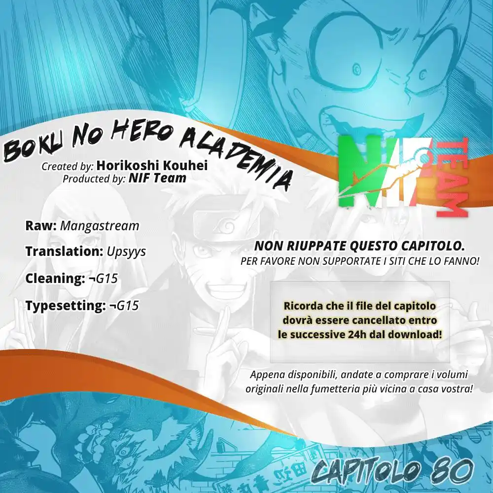 Boku no Hero Academia Capitolo 80 page 1