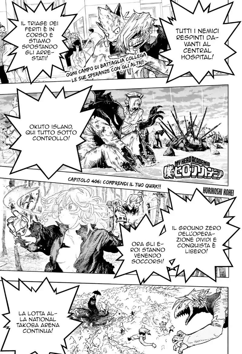 Boku no Hero Academia Capitolo 406 page 2