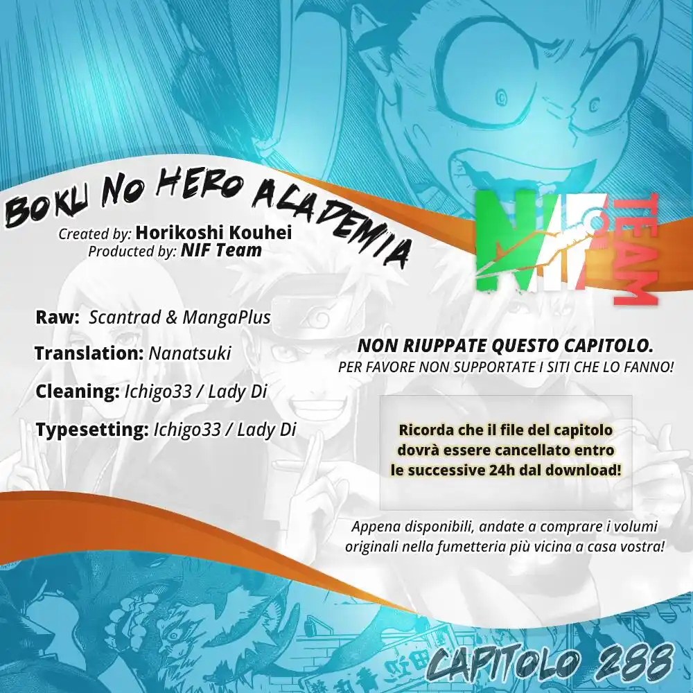 Boku no Hero Academia Capitolo 288 page 1