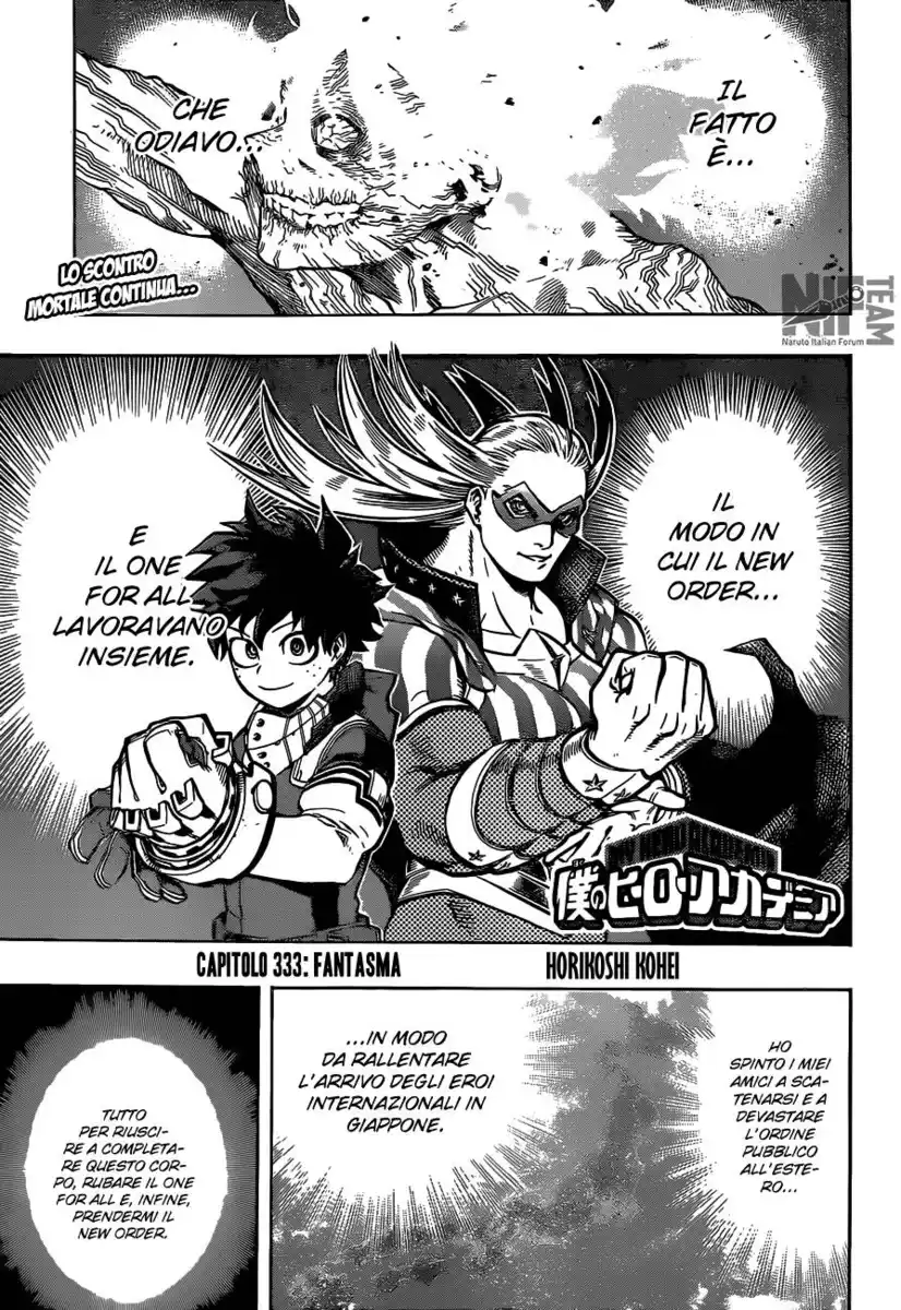 Boku no Hero Academia Capitolo 333 page 1