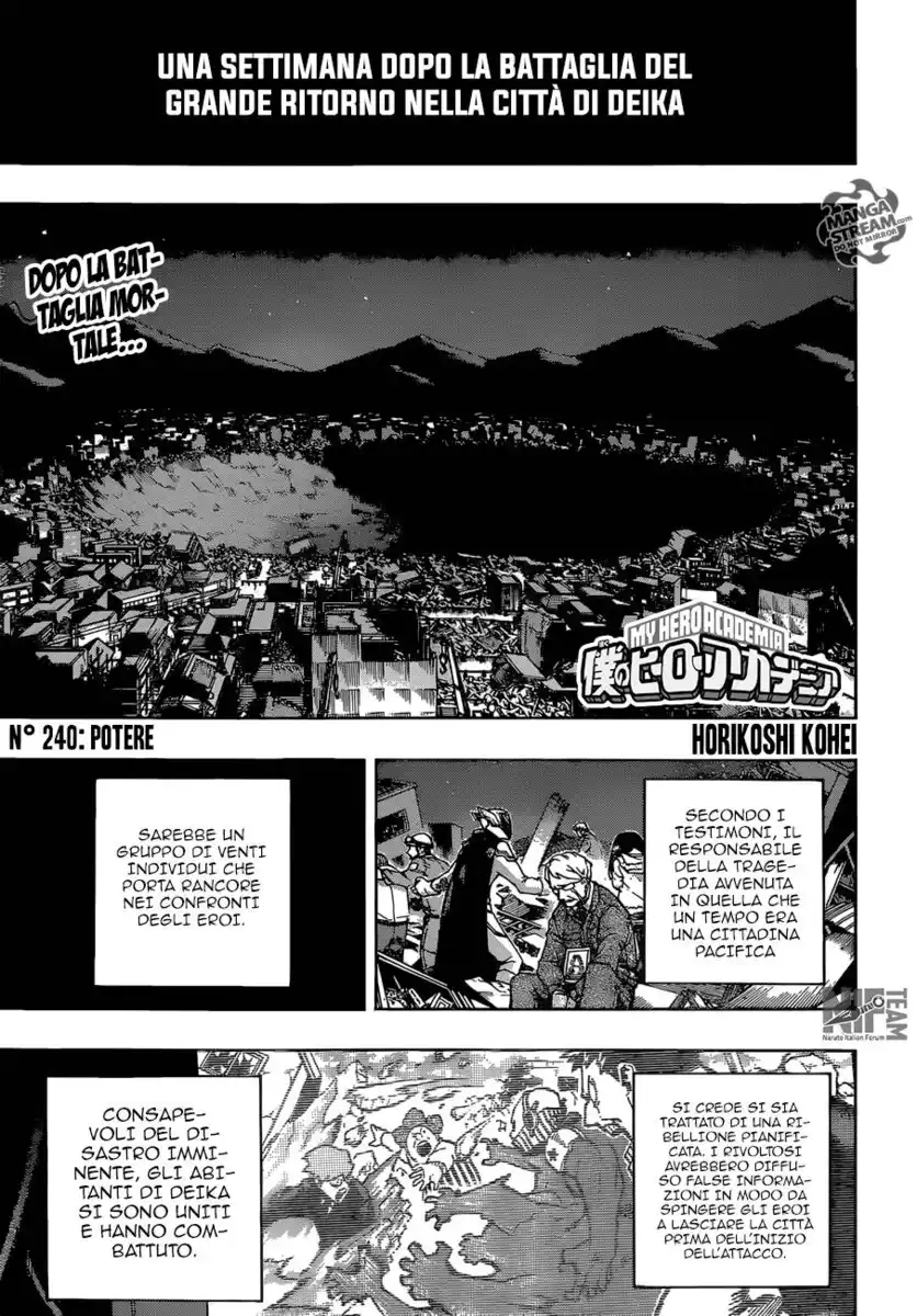 Boku no Hero Academia Capitolo 240 page 2