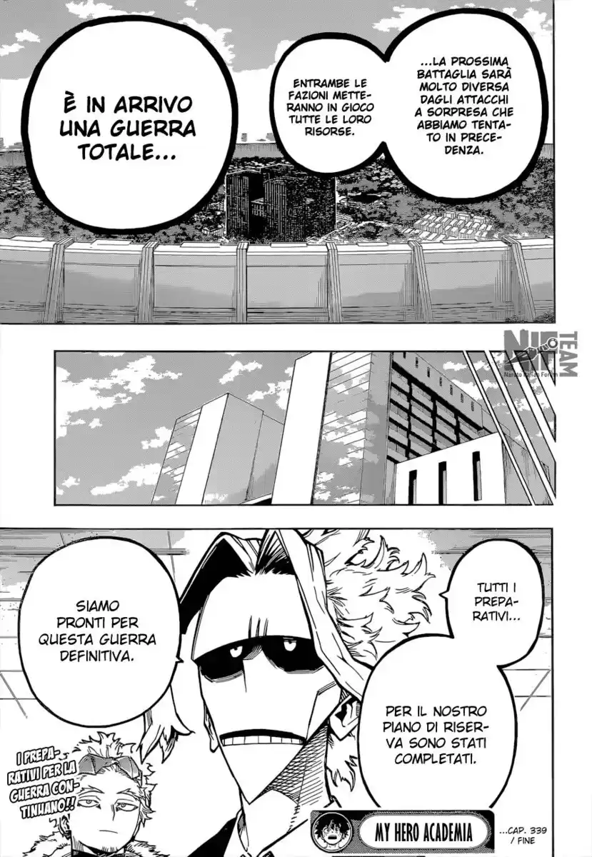 Boku no Hero Academia Capitolo 339 page 17