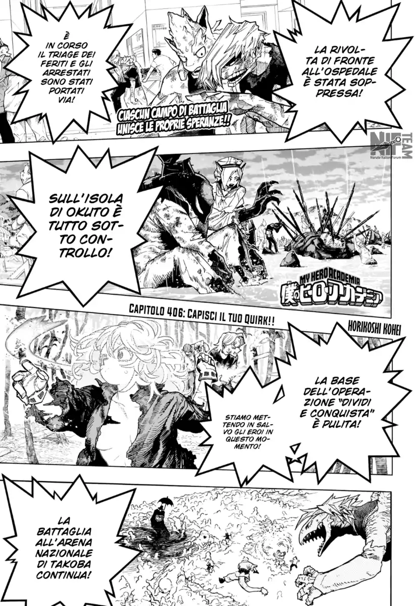 Boku no Hero Academia Capitolo 406 page 1