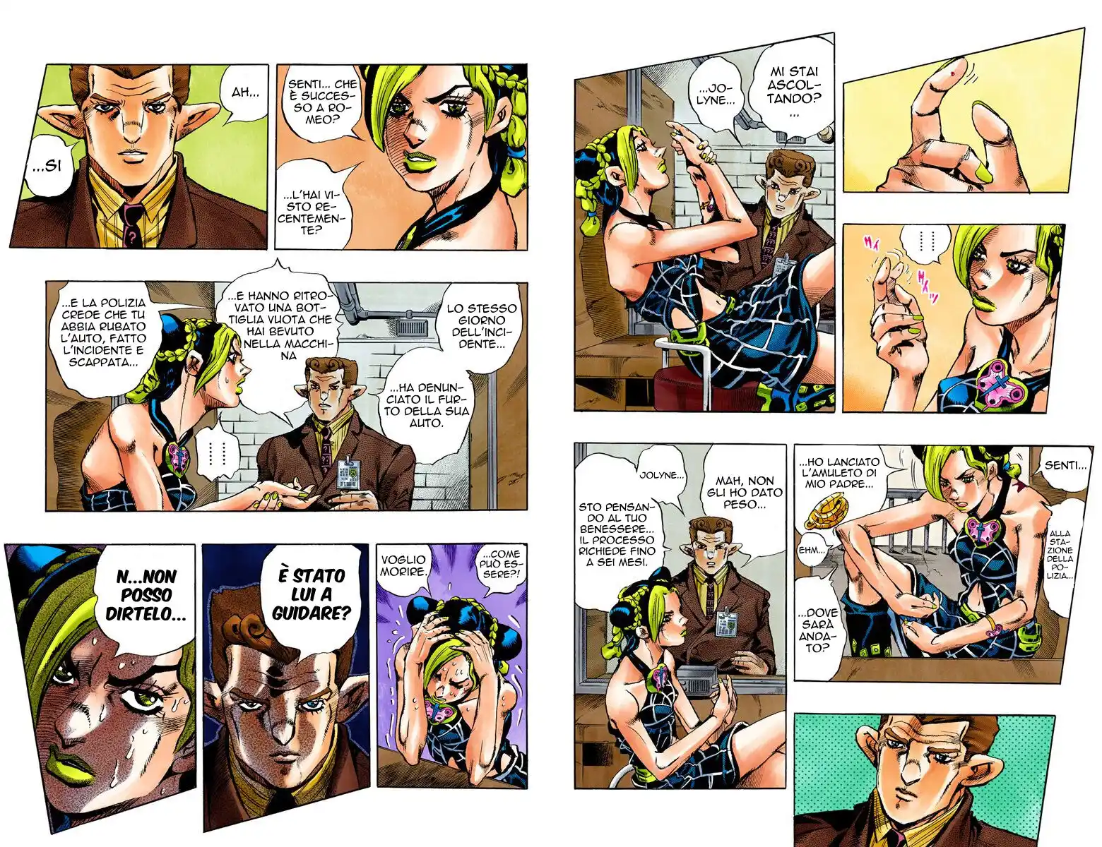 JoJo's Bizarre Adventure Part 6 - Stone Ocean (Official Colored) Capitolo 02 page 10