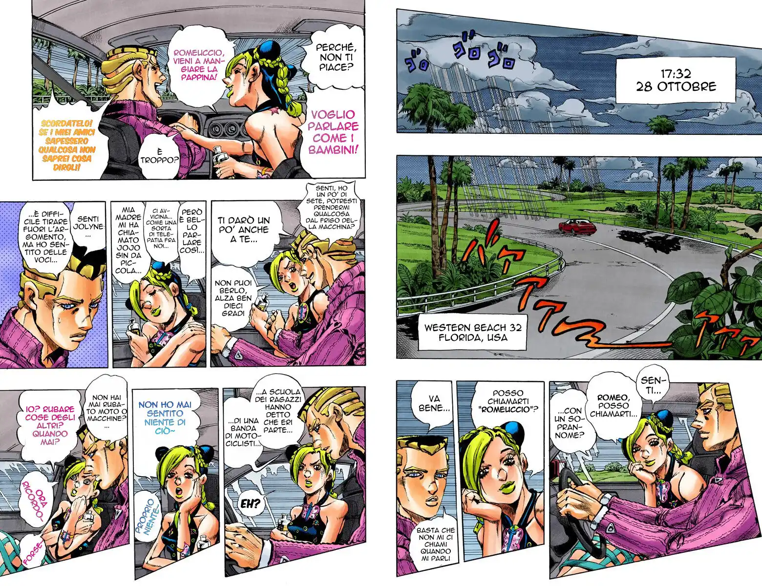 JoJo's Bizarre Adventure Part 6 - Stone Ocean (Official Colored) Capitolo 02 page 2