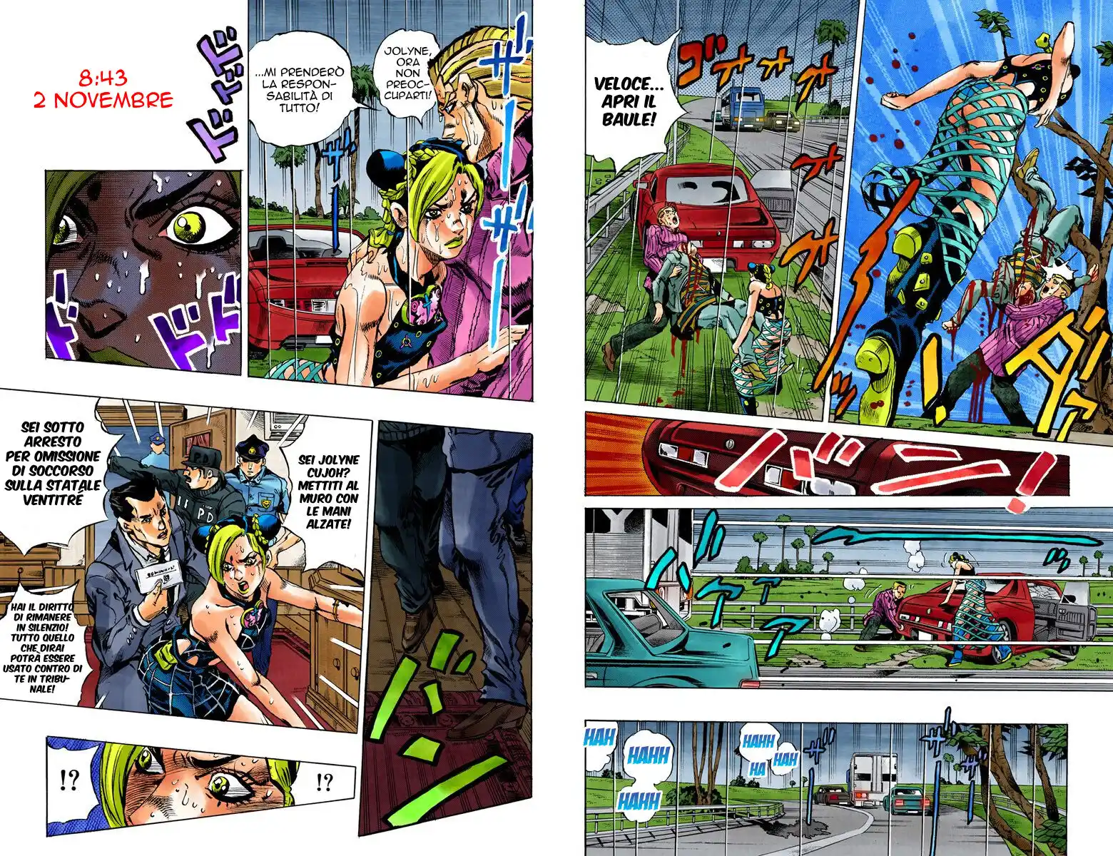 JoJo's Bizarre Adventure Part 6 - Stone Ocean (Official Colored) Capitolo 02 page 8