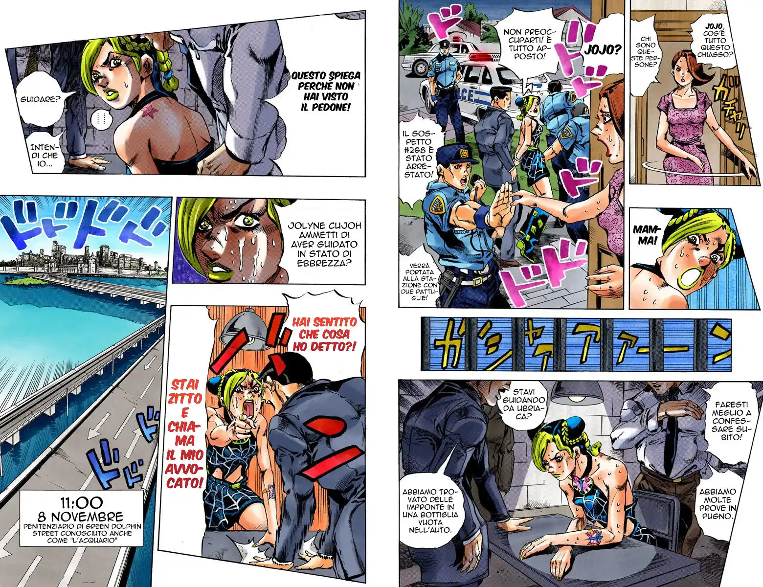 JoJo's Bizarre Adventure Part 6 - Stone Ocean (Official Colored) Capitolo 02 page 9