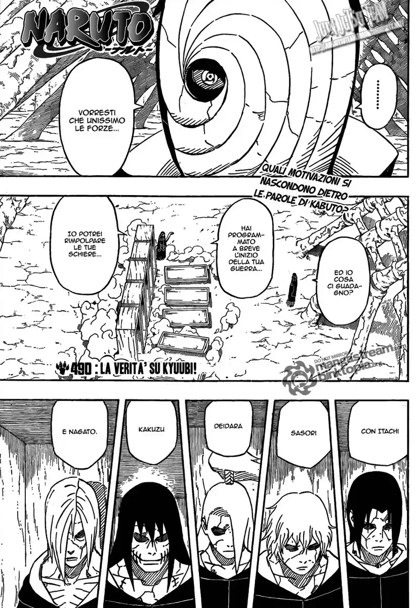 Naruto Capitolo 490 page 1