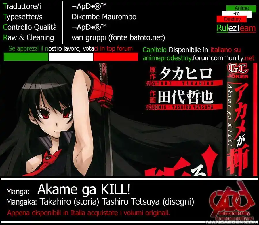 Akame ga KILL! Capitolo 38 page 1