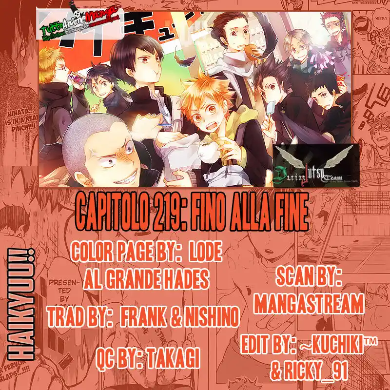 Haikyuu!! Capitolo 219 page 1