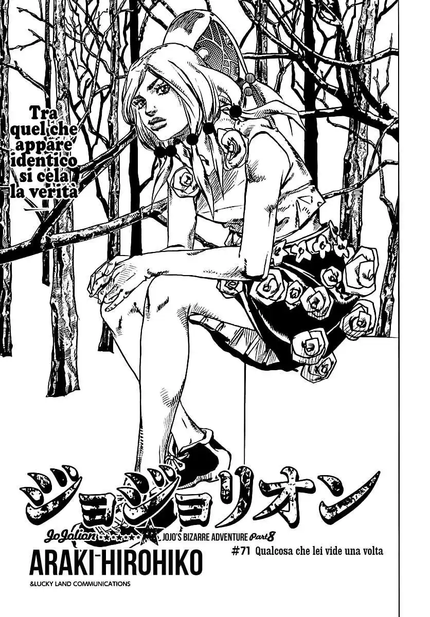 JoJo's Bizarre Adventure Part 8 - JoJolion Capitolo 71 page 1